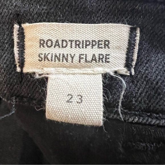 MADEWELL Denim Roadtripper Skinny Flare Black Jeans High Rise Size 23 - Picture 13 of 13